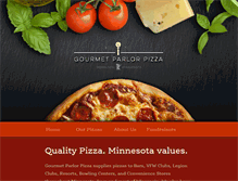 Tablet Screenshot of gourmetparlorpizza.com